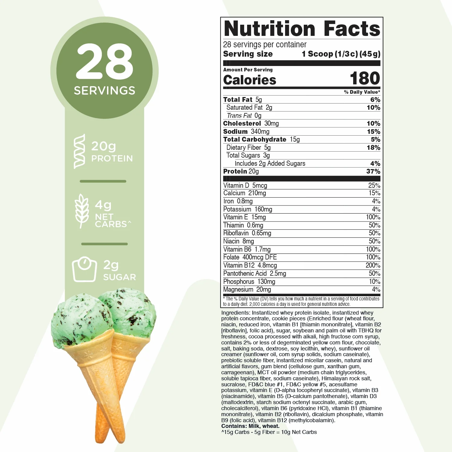 $20 Off Mint Chocolate Chip Shake + 7 Shake Packs Free (Bundle) - Image 2